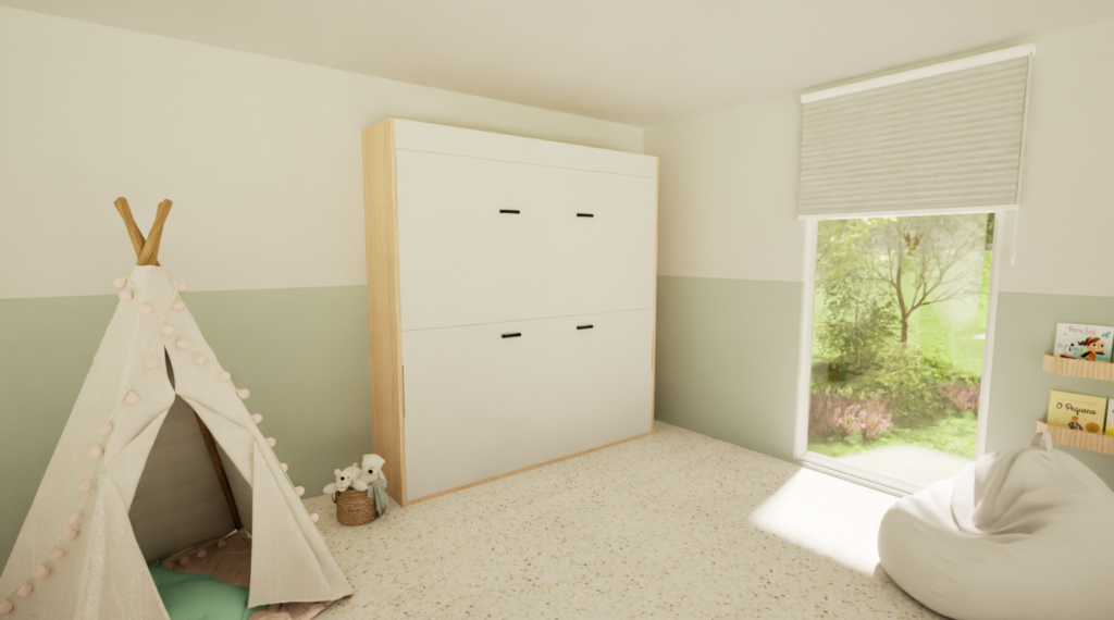 Stapelopklapbed 90x200 gesloten