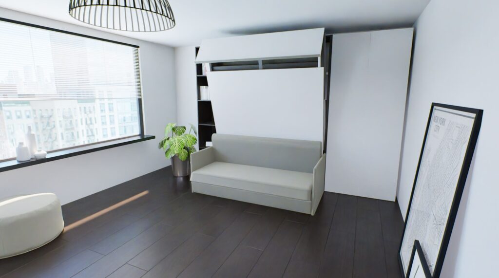 Opklapbed Dorma halfopen, zetel voor bed