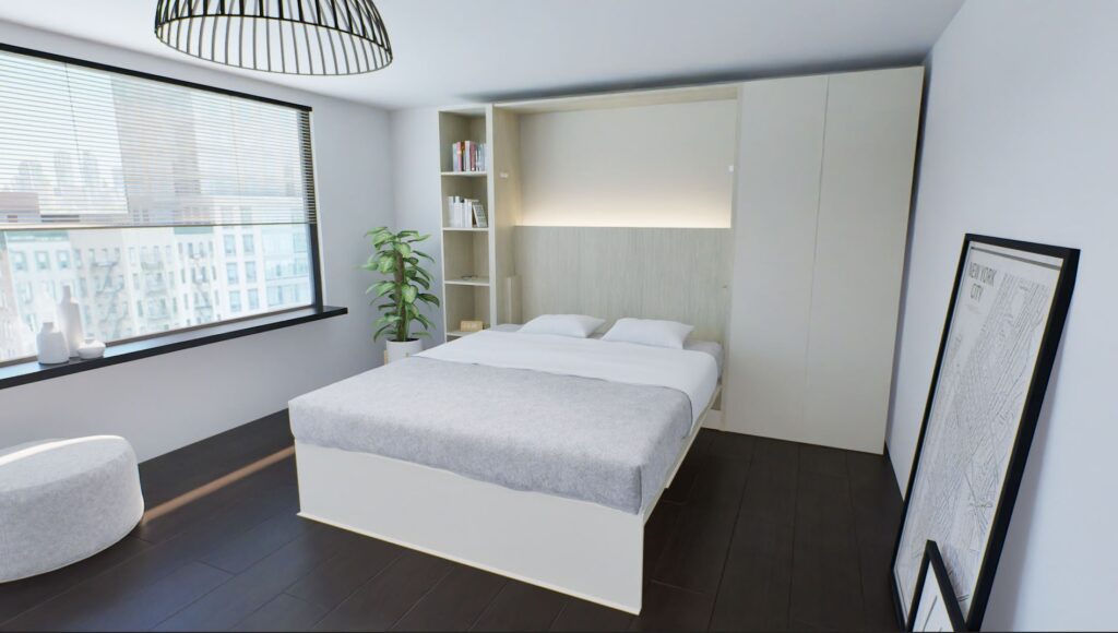 Opklapbed Dorma open met licht in rugwand