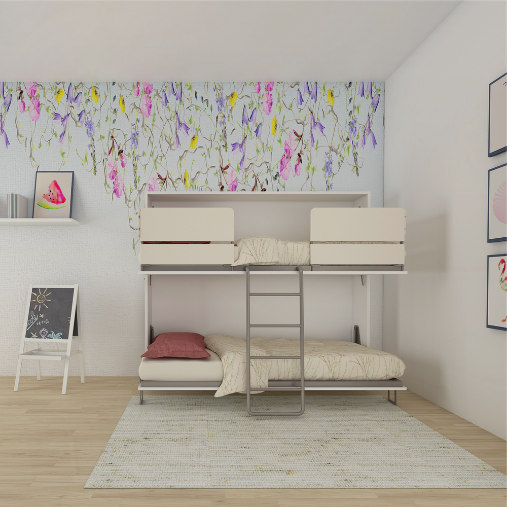 Boone Doppio stapelopklapbed in kinderkamer