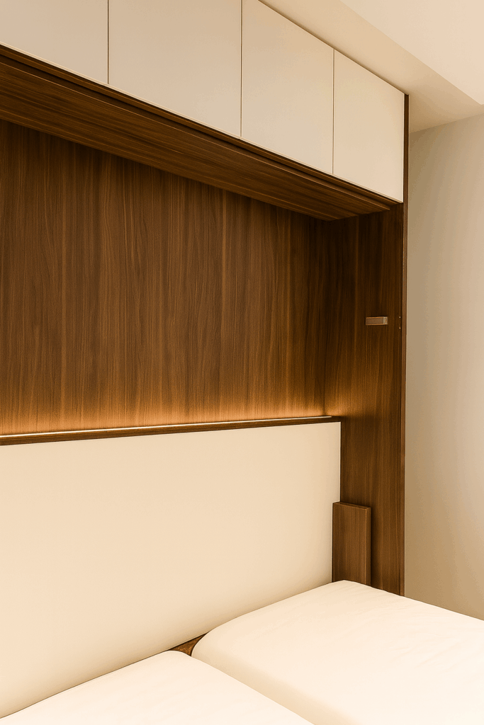 Boone Dorma detailfoto van de verlichting langs binnen