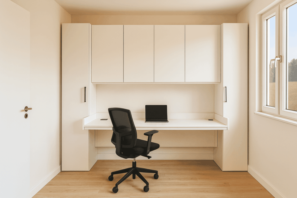 Kastenwand met bureau en opklapbed type Boone Officio