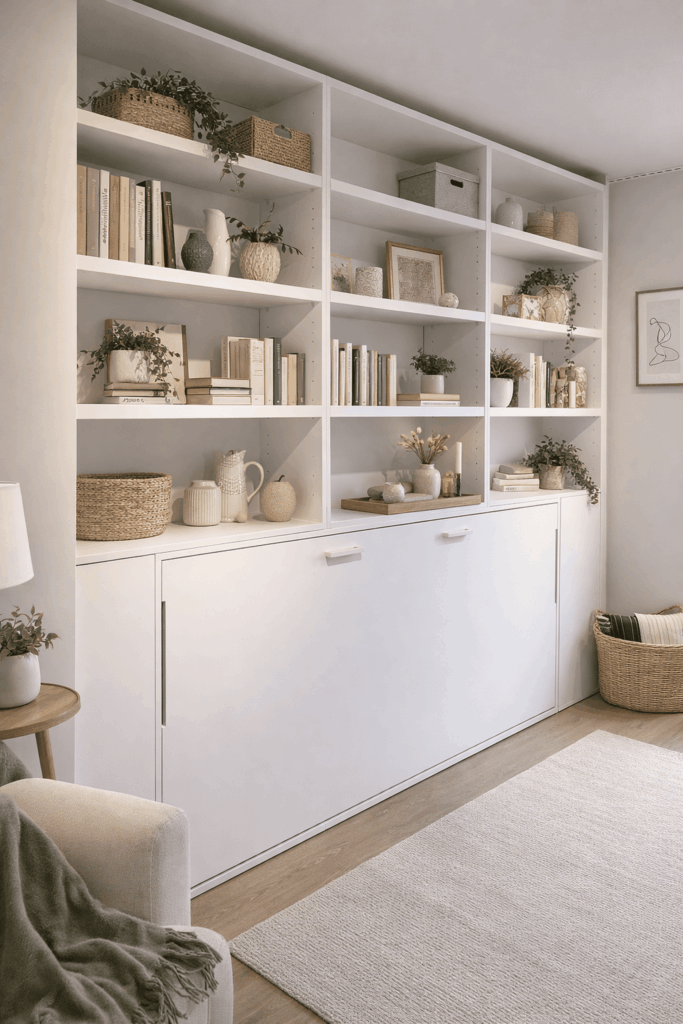 Bibliotheekkast boven horizontaal wallbed Boone Optima